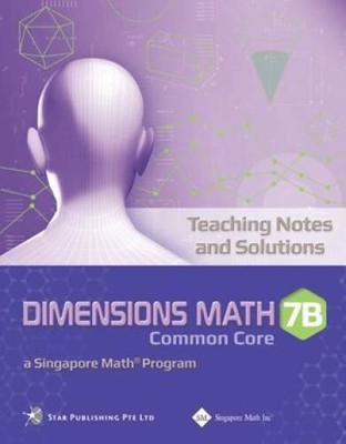 Teaching Notes and Solutions Dimensions Math 7B Common Core - Paperback - GOOD