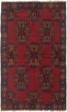 Vintage Oriental Hand-Knotted Carpet 3'8" x 6'3" Traditional Wool Area Rug