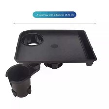 Car Steering Wheel Tray Table Portable Dining Tray Double Cup Holder Adjustable