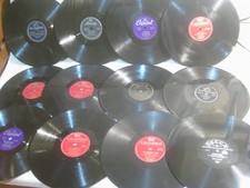 Vintage Lot of 12 Records 78 rpm Famous Singers in storage booklet