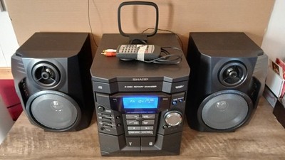 Sharp Mini Component System CD-E67 3-WAY SIDE FIRING BASS Stereo AM FM,CD,2 Tape