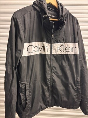 Lightweight Jacket CK CALVIN KLEIN JEANS Windproof Windbreaker Large Spell Out