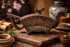 Antique Chinese Bronze Teapot Form Incense Burner Censer w/ Seal Mark