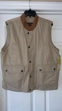 Men’s Madison Creek Field Khaki Ranch Vest Zip/Snap Conceal Carry  Medium NWT