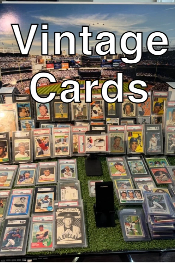 Vintage cards live auctions !! hall of famers stars graded & raw !!