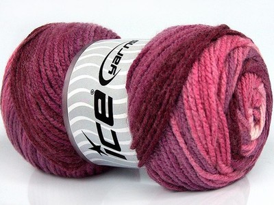 4-Skein Lot Ambiance Yarn Medium Acrylic 4x100g/200m Pink Lilac Orchid
