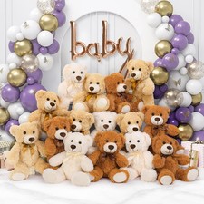 15 Pack Teddy Bears Bulk for Baby Shower, 14 in Small Teddy Bear Plush Toy, C...