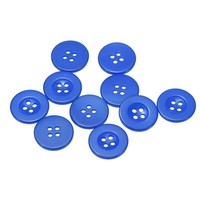 "NäHknöPfe,3/4\",Kunstharz,Rund,Flach,4 LöCher,Blau,10Stk"