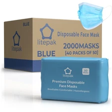 Litepak 2,000 - Breathable Face Mask for Home, Office