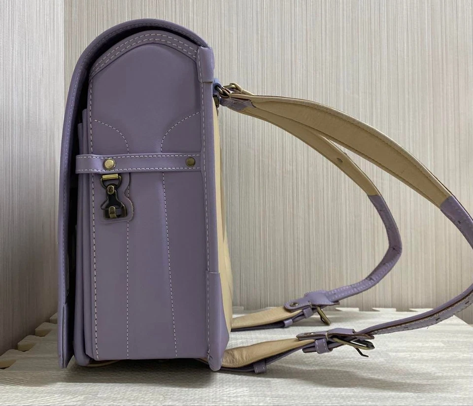 Mochila escolar japonesa para niños Tsuchiya Kaban Randoseru lavanda Foto 4 de 4