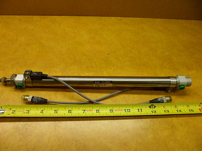 SMC AIR  PNEUMATIC CYLINDER CYL.CDM2B20-275-K59W-111G  W/SENSORS#D-K59W 145PSI