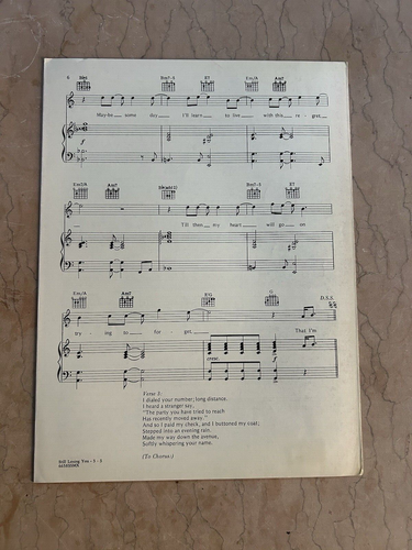 RONNIE MILSAP sheet music STILL LOSING YOU (1984) 6 pages (VG+ shape) - Picture 3 of 3