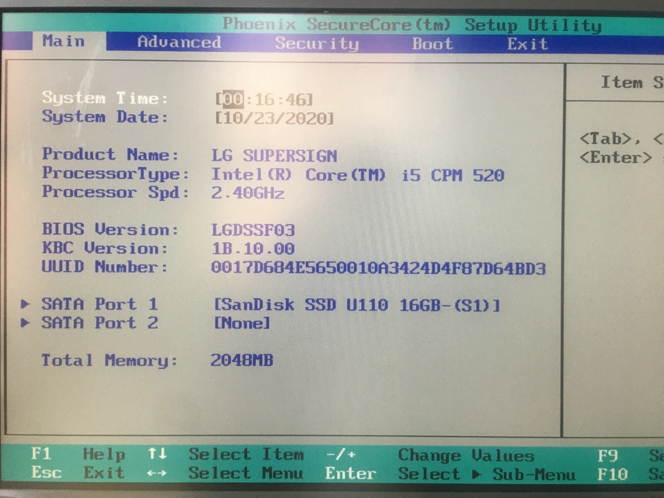 LG MP500-BCBC Signage Player Intel i5-520M 2,40GHz LG SUPERSIGN 16GB SSD - Image 2 of 2