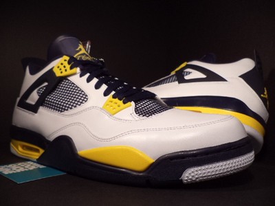 jordan 4 navy blue yellow