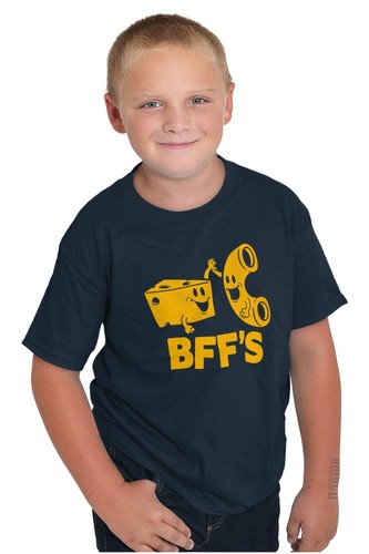 Funny Macaroni and Cheese BFF's Best Friends Youth Crewneck T Shirts Boy or Girl - Picture 6 of 7