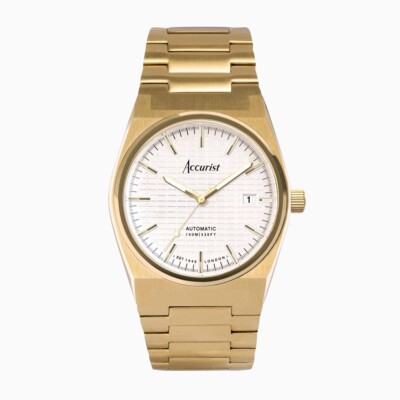 Accurist Uhr 70021 Herren Automatik Gold IP Edelstahl UVP 199,00 £