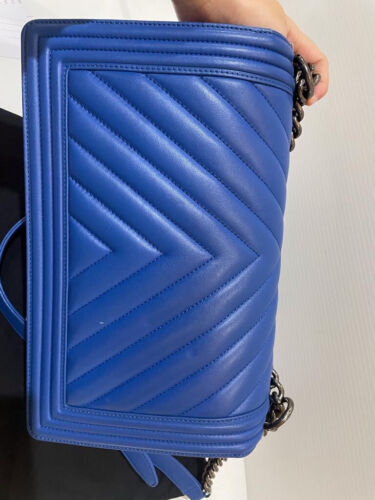 Chanel boy calfskin cobalt blue rhw #22 (2016) - Picture 4 of 21