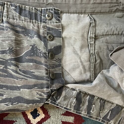 Vintage US Military Tiger Stripe Camo Fatigue Pants Mens 2XL Large USA Made - Picture 16 of 20