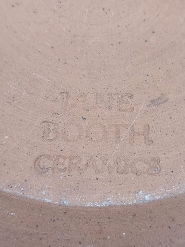 Eine Studiokeramik Jane Booth Keramik glasierte Schale mit Transfers. - Bild 7 von 9