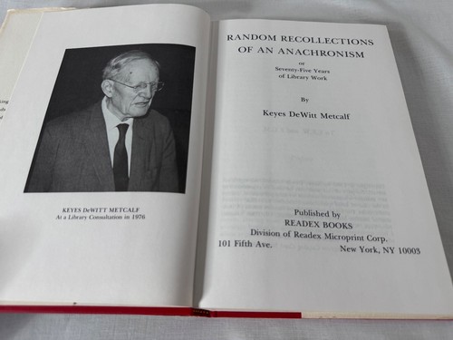 Random Recollections Keyes DeWitt Metcalf 1980 Hardcover Book 1st Edition Rare - Picture 4 of 6