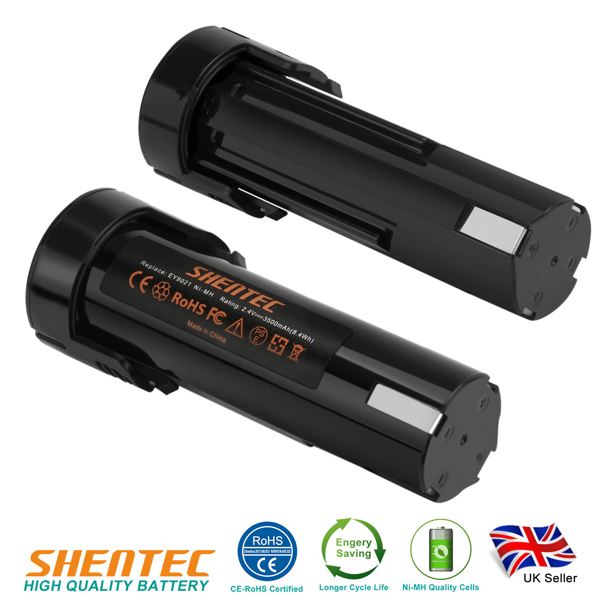 2X 3500mAh 2.4V NiMH Battery for Panasonic EY9021 EY9021B EY903 EY903B
