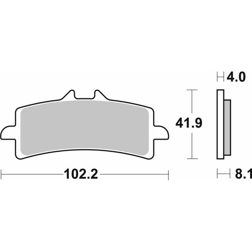 SBS HS Sinter Street Front Brake Pads For Triumph Street Triple 765 RS 2019 - Picture 2 of 3