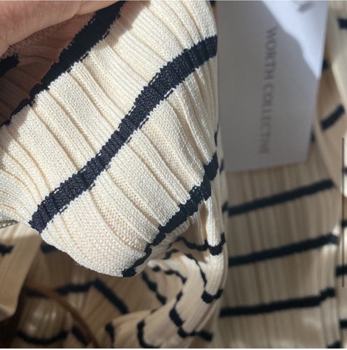 NWT Scarlett Tank Maxi Dress in Cream/Black Stripe Worth Collective Small - Picture 4 of 9
