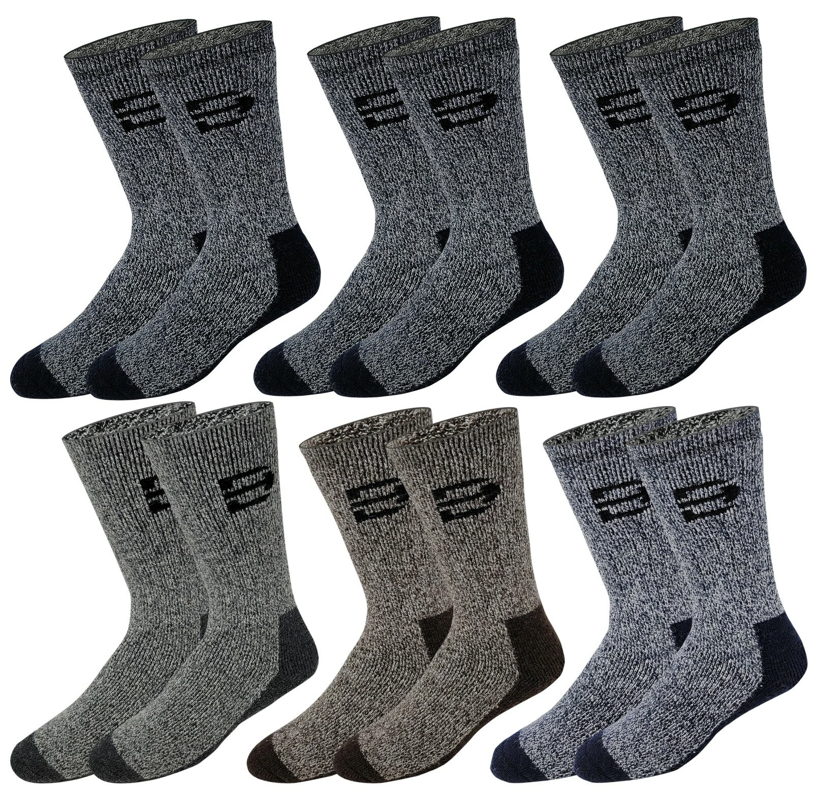 6 Pairs Men's Heavy Weight Outdoor Merino Wool Hiking Winter Thermal Boot Socks
Opens in a new windo