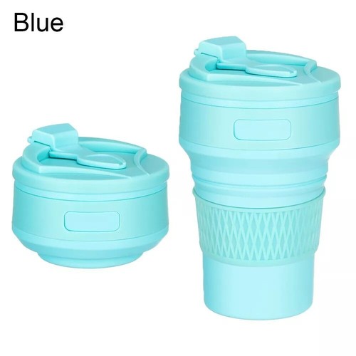 350ML Foldable Water Cup Collapsible Silicone Cup Tea Travel Portable Coffee Mug - Picture 27 of 36
