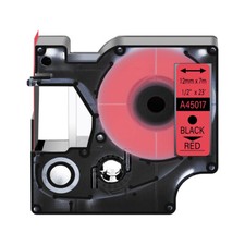 1PK Black on Red Label Tape    x 23  Standard For DYMO D1 45017 LabelManager 100
