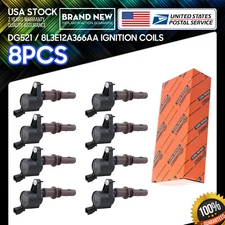 8PCS Ignition coil DG521 & 8X Replace OEM 8L3E12A366AA For Ford F150 4.6L 5.4L