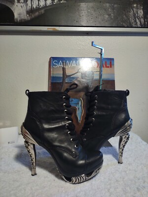 New Rock Ankle PUNK Boots MAG-016-01 Sz 40, 9.5