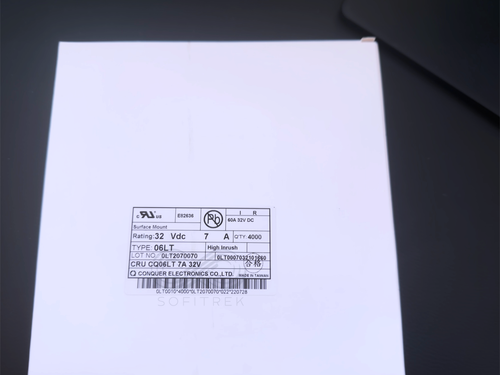 Rolle 4000 Stück CRU CQ06LT 7A 32V Conquer SMD Time-Lag Sicherung 32VDC 0603 (1608) - Bild 1 von 3