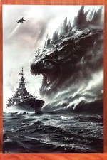 Godzilla 13X19 Extra Large 85lb Cardstock Gloss Art Print By Bogi