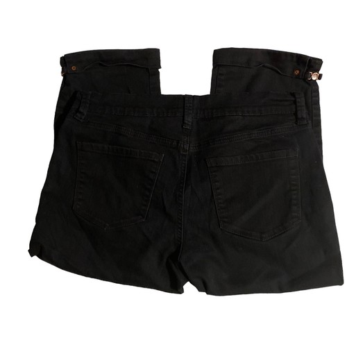 NYDJ Jeans Womens Size 8P Black Mid-Rise Crop Denim Lift Tuck Technology BLING - Picture 14 of 14