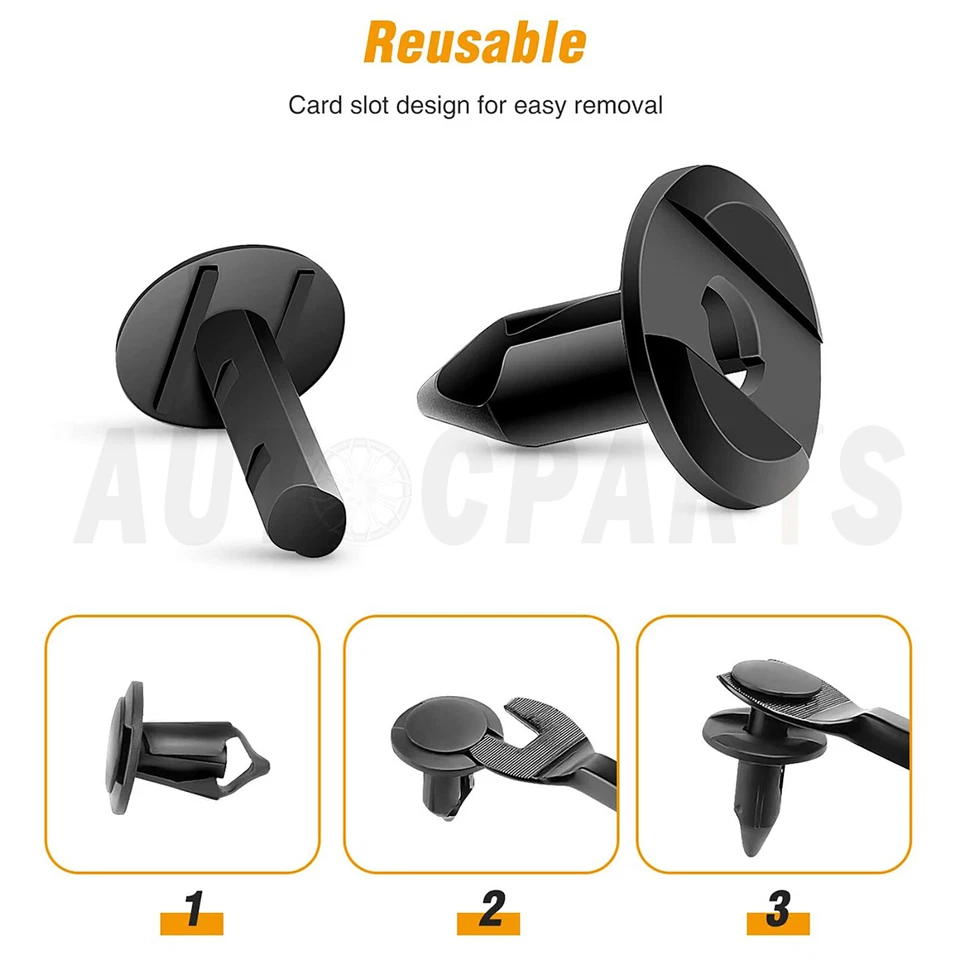 Remaches de carrocería de clips de guardabarros 100 un. para Suzuki King Quad 250 300 400 450 500 700 750 Foto 2 de 4