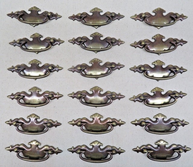 DRAWER Pull Vintage Keeler Brass Solid ORNATE Furniture Handle KBC