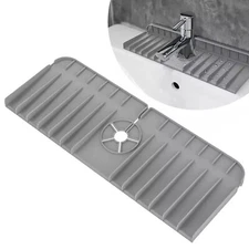 Silicone Kitchen Sink Splash Guard Faucet Handle Drip Catcher Tray Water Mat