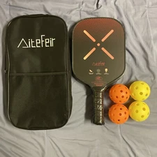 Pickleball Paddles Set  2 Racquets Pickle 4Balls Soft Carrying Case AiteFeir