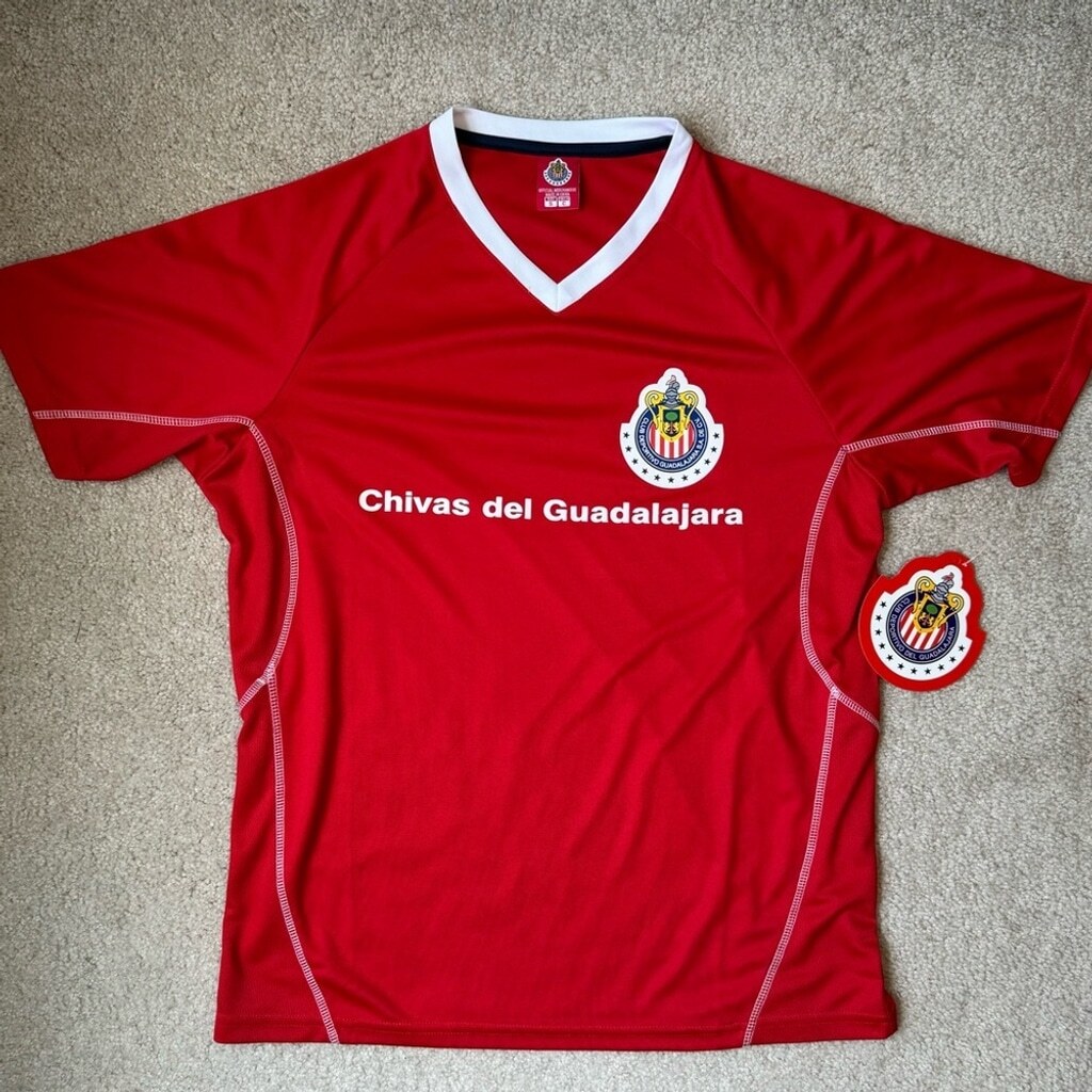Chivas del Guadalajara Jersey Soccer Futbol Licensed Red Adult Small NWT