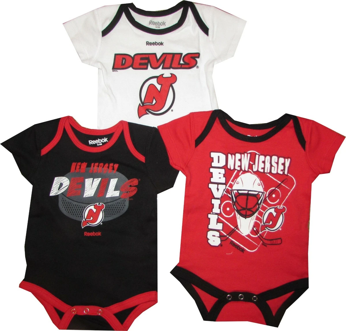 New Jersey Devils Infant Hockey Jersey Bodysuit - Black