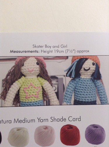DMC Amigurumi Skater Boy & Girl Natura Just Cotton Medium Crochet Pattern - Picture 5 of 5