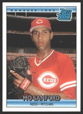Mo Sanford #417 1992 Donruss Cincinnati RedsRC Rookie
