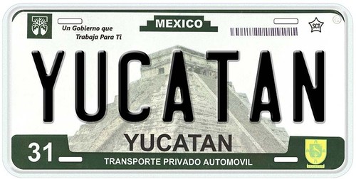 Merida Yucatan Mexiko beliebiger Name personalisierte Neuheit Auto Nummernschild - Bild 9 von 9
