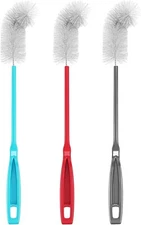 Konex 3‑Pack 16″ Long Bottle Brush – Water Bottle Cleaner & Jar Scrubber Tool