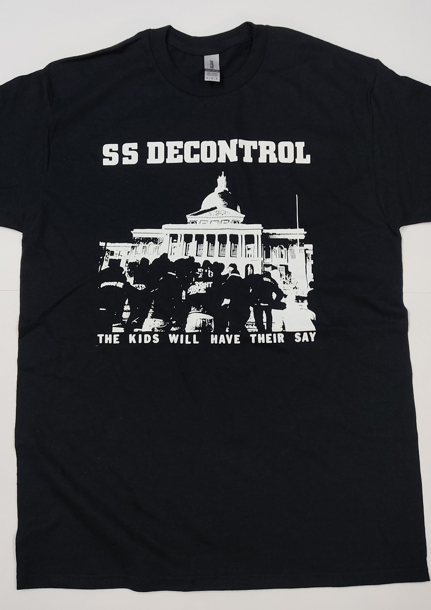 SS Decontrol Hardcore Punk Band Black T-shirt with Hand