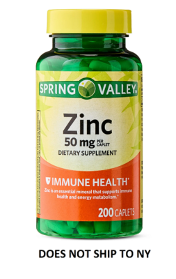 #ad Spring Valley Zinc 50mg Caplets 200 Count new free shipping $7.98