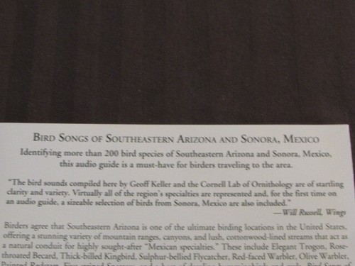 BIRD SONGS OF SOUTHEASTERN ARIZONA AND SONORA, MEXICO 2CD SET NATURAL SOUNDS OOP - Picture 4 of 7