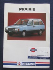 ANCIENNE BROCHURE NISSAN PRAIRIE 
