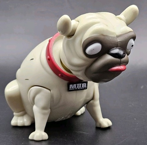 2002 Burger King Men In Black II Kids Meal Toy Dog Pug FRANK 3" Bobble Head